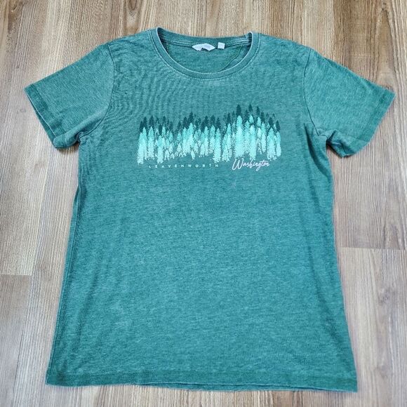 🩵Green Leavenworth, Washington Short Sleeve Top XLarge - Picture 1 of 9